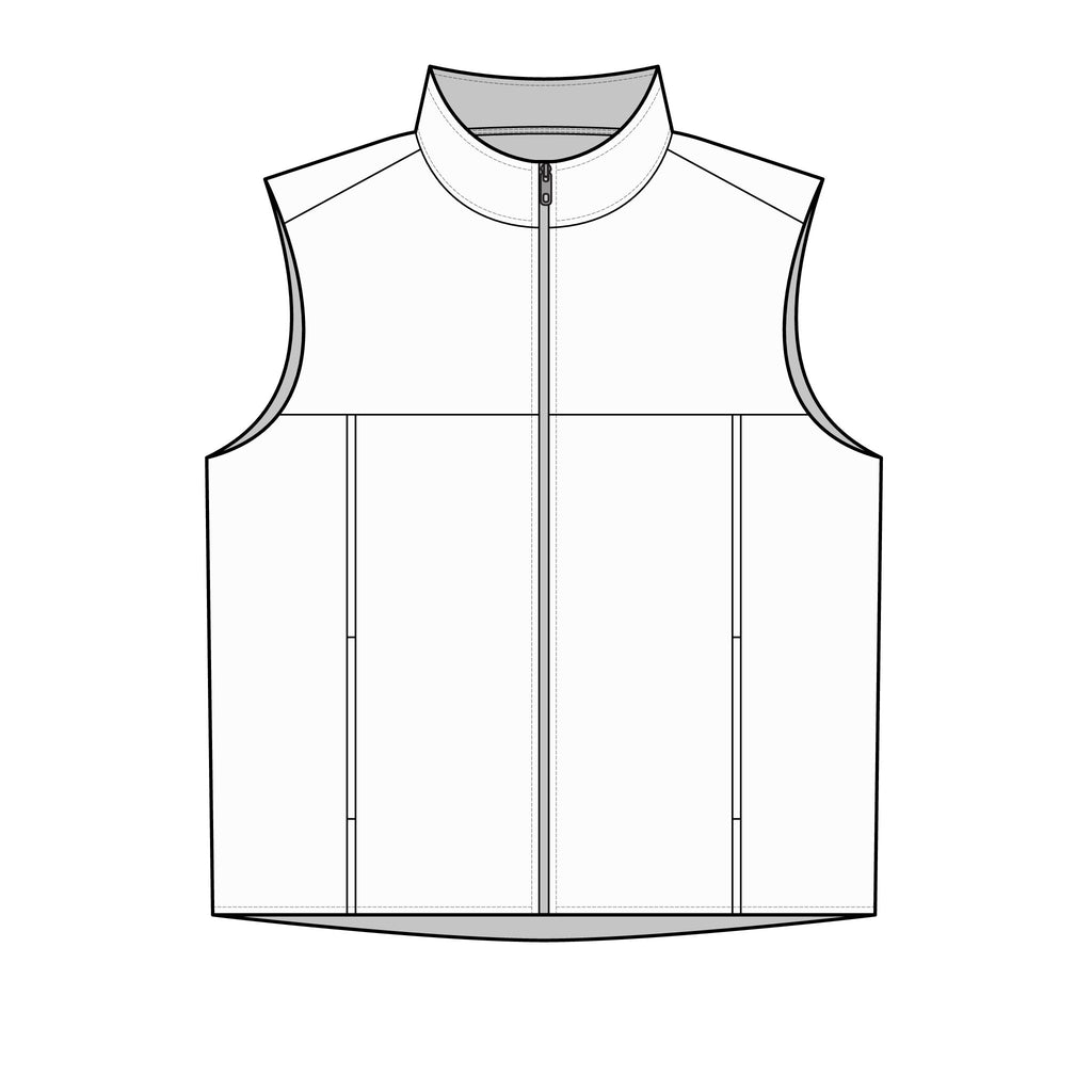 Women's Puffy Vest - Olive Script 'WF' Horse Logo Quilted Vest