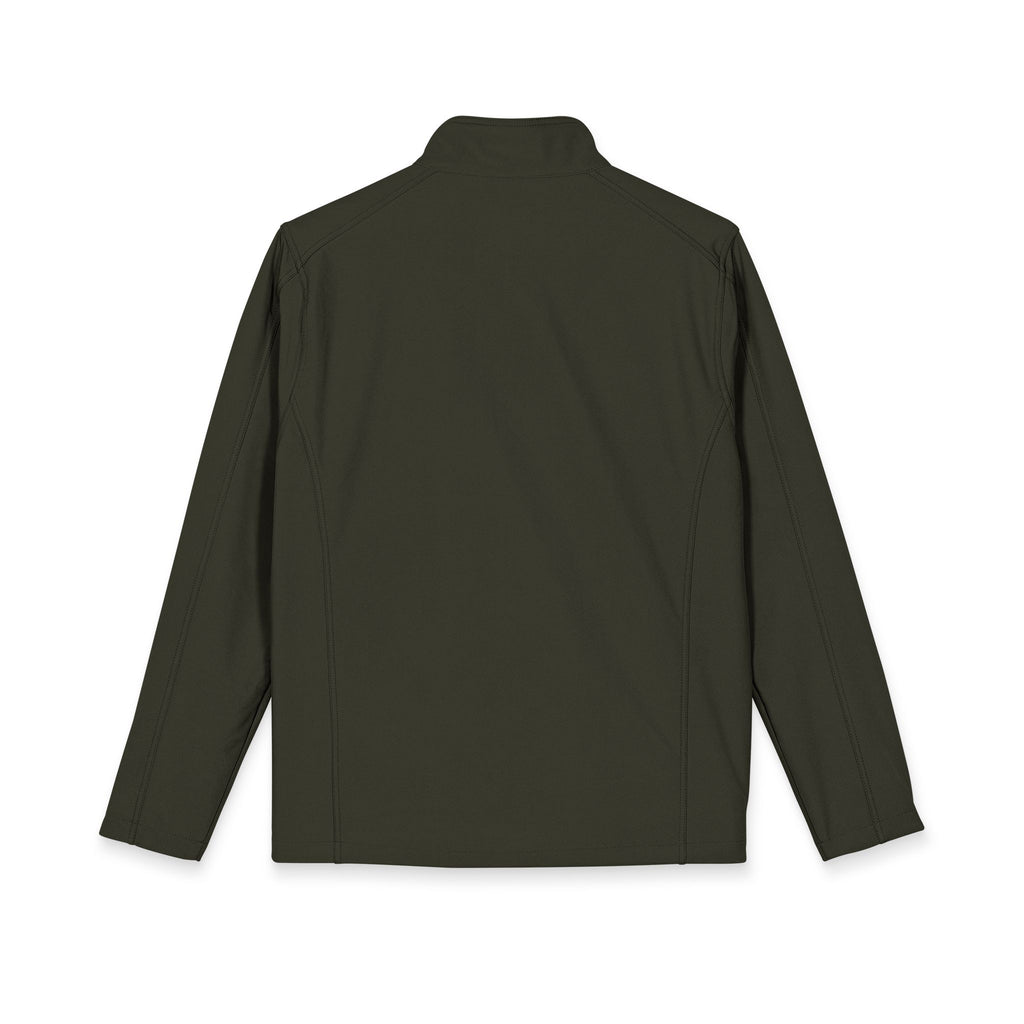 Embroidered Floral Crest Soft Shell Jacket — Men's Lightweight Windbreaker