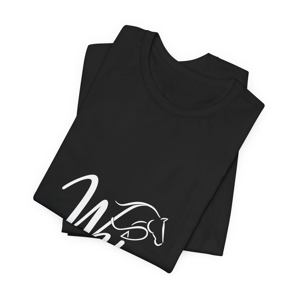 Horse Initials Logo Tee — WH Monogram Equestrian T-Shirt