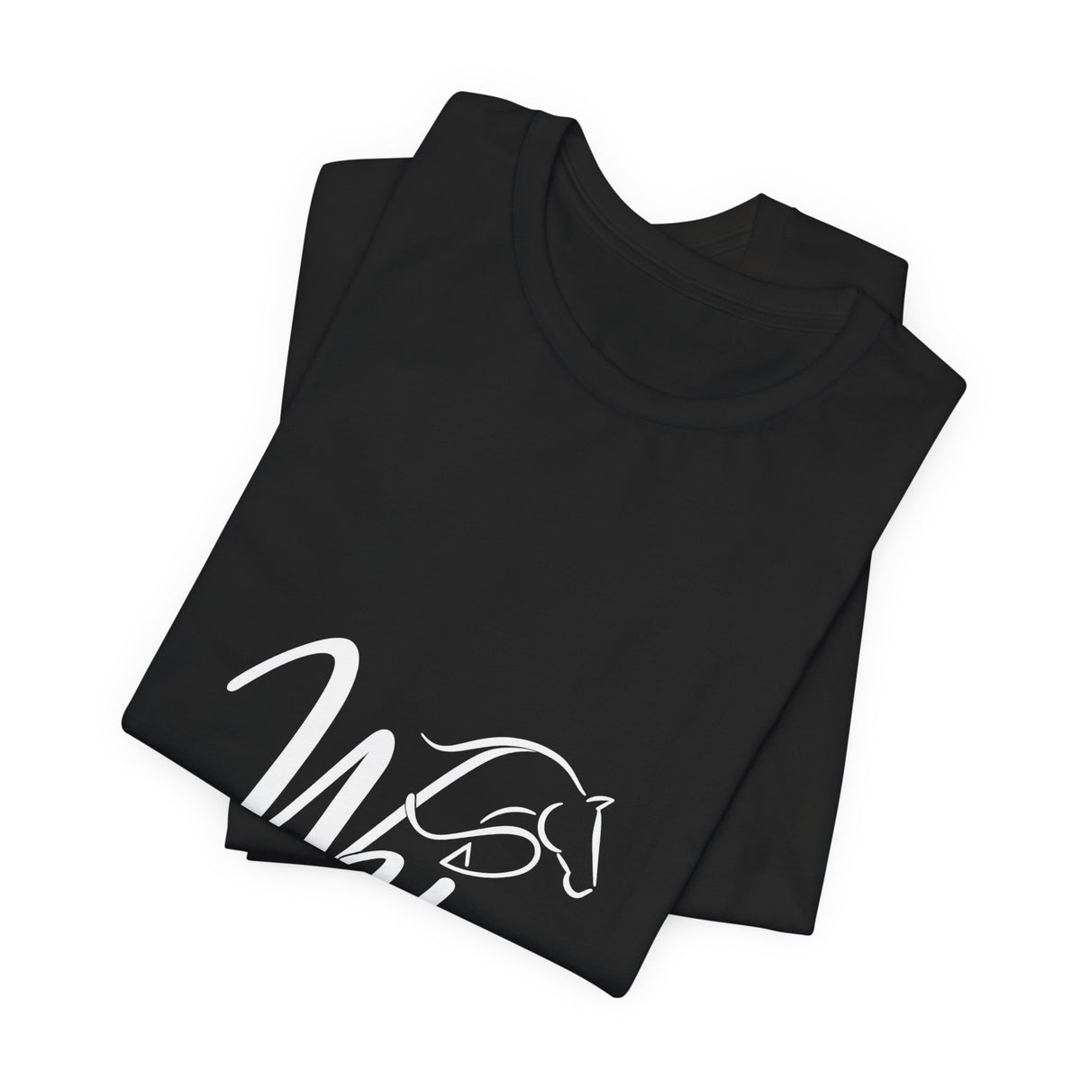 Horse Initials Logo Tee — WH Monogram Equestrian T-Shirt