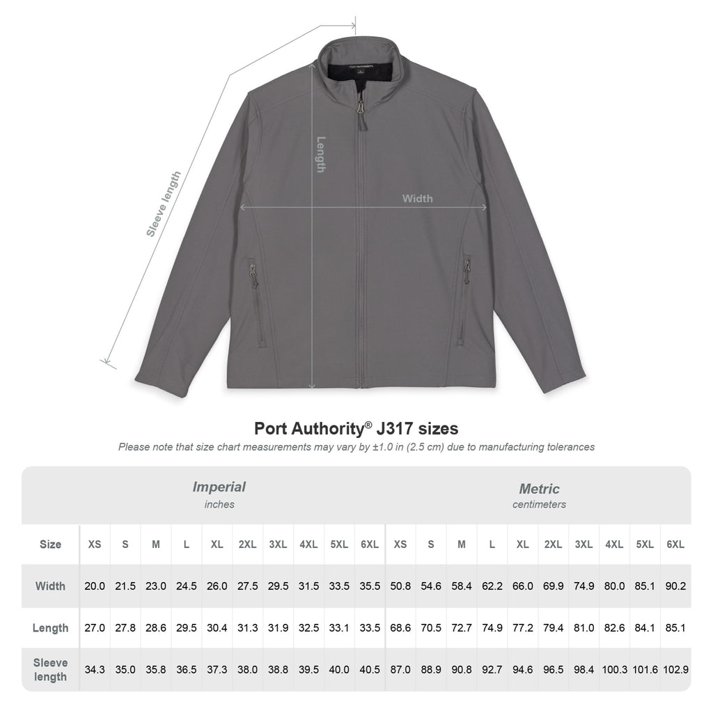 Embroidered Floral Crest Soft Shell Jacket — Men's Lightweight Windbreaker