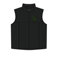 Women's Puffy Vest - Olive Script 'WF' Horse Logo Quilted Vest