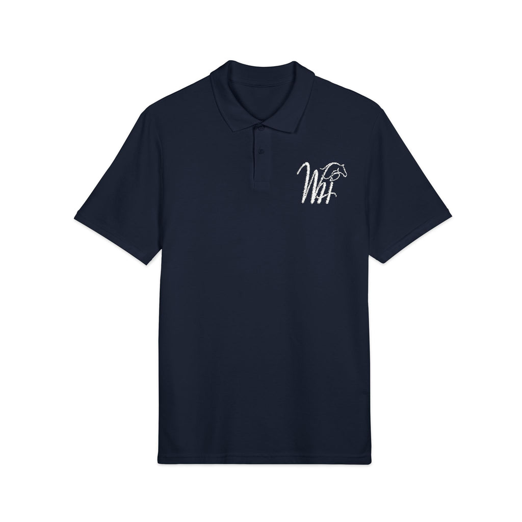 Embroidered Floral Heart Polo