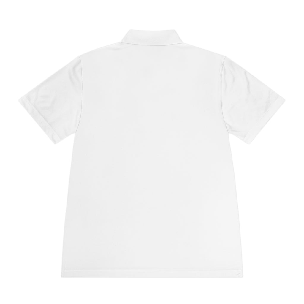 White Men's Sport Polo with Subtle Left-Chest 'W' Logo — Performance Golf & Work Shirt