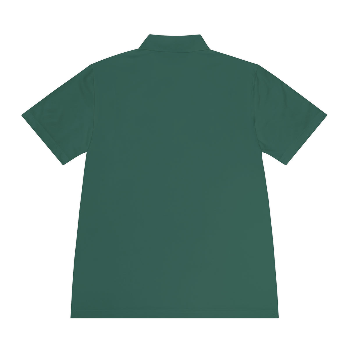 White Men's Sport Polo with Subtle Left-Chest 'W' Logo — Performance Golf & Work Shirt