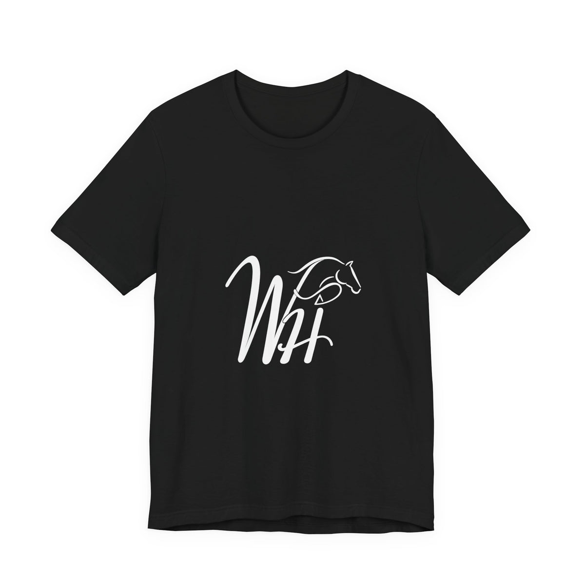 Horse Initials Logo Tee — WH Monogram Equestrian T-Shirt