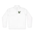 White Quarter-Zip Pullover with Green WF Script Logo