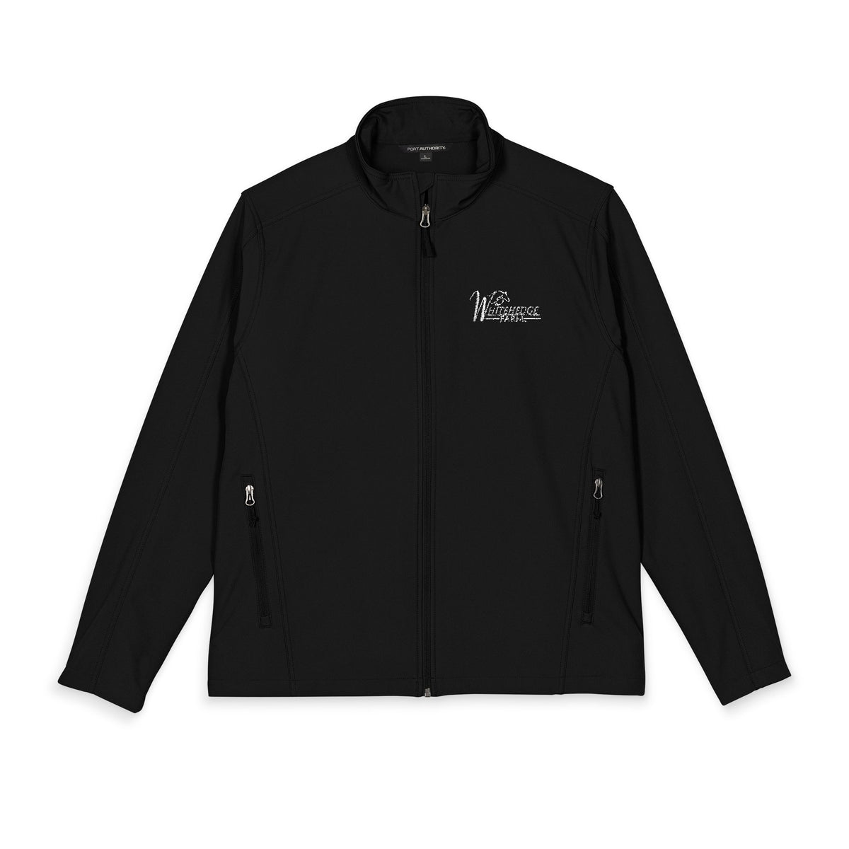 Embroidered Floral Crest Soft Shell Jacket — Men's Lightweight Windbreaker