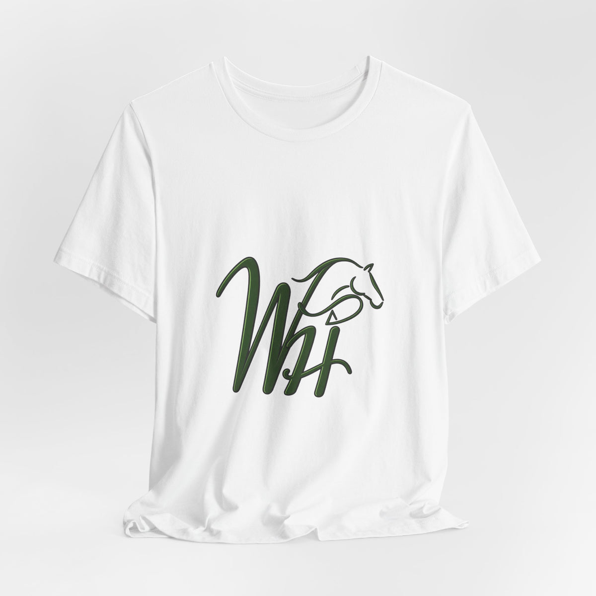 Horse Initials Logo Tee — WH Monogram Equestrian T-Shirt