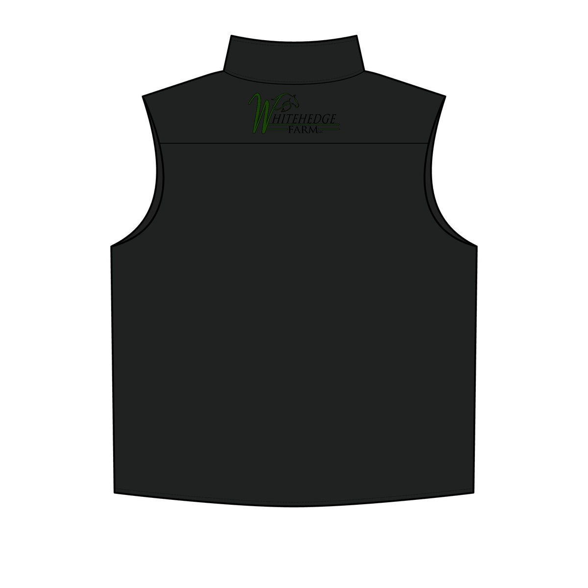 Women's Puffy Vest - Olive Script 'WF' Horse Logo Quilted Vest