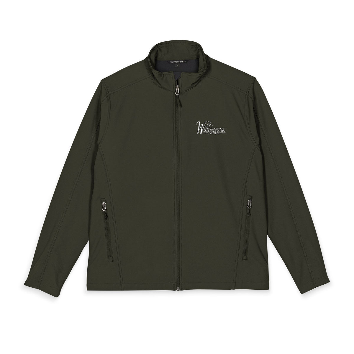 Embroidered Floral Crest Soft Shell Jacket — Men's Lightweight Windbreaker